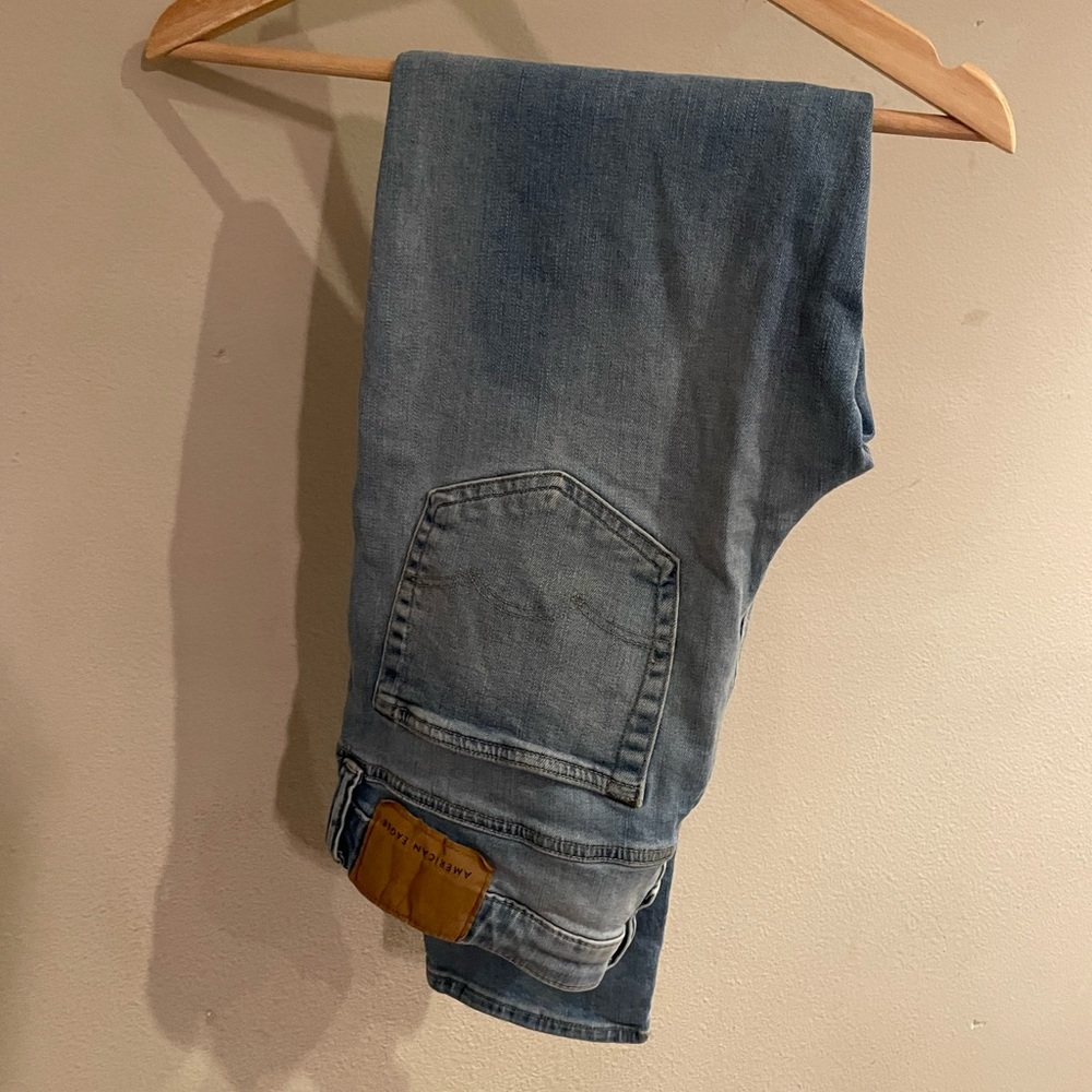 American Eagle Jeans Blue Washed 31x30 Next Level Skinny Flex